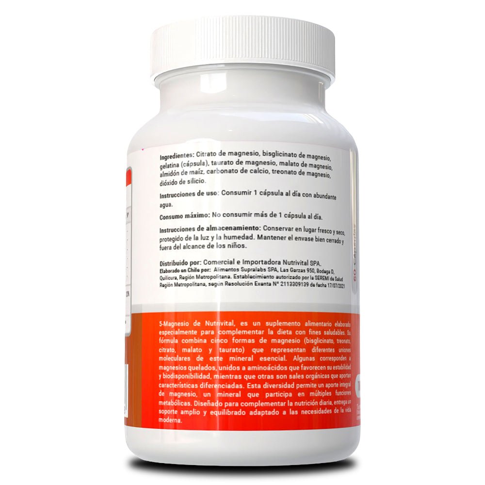 Penta 5 Magnesio 60 Cápsulas Nutrivital