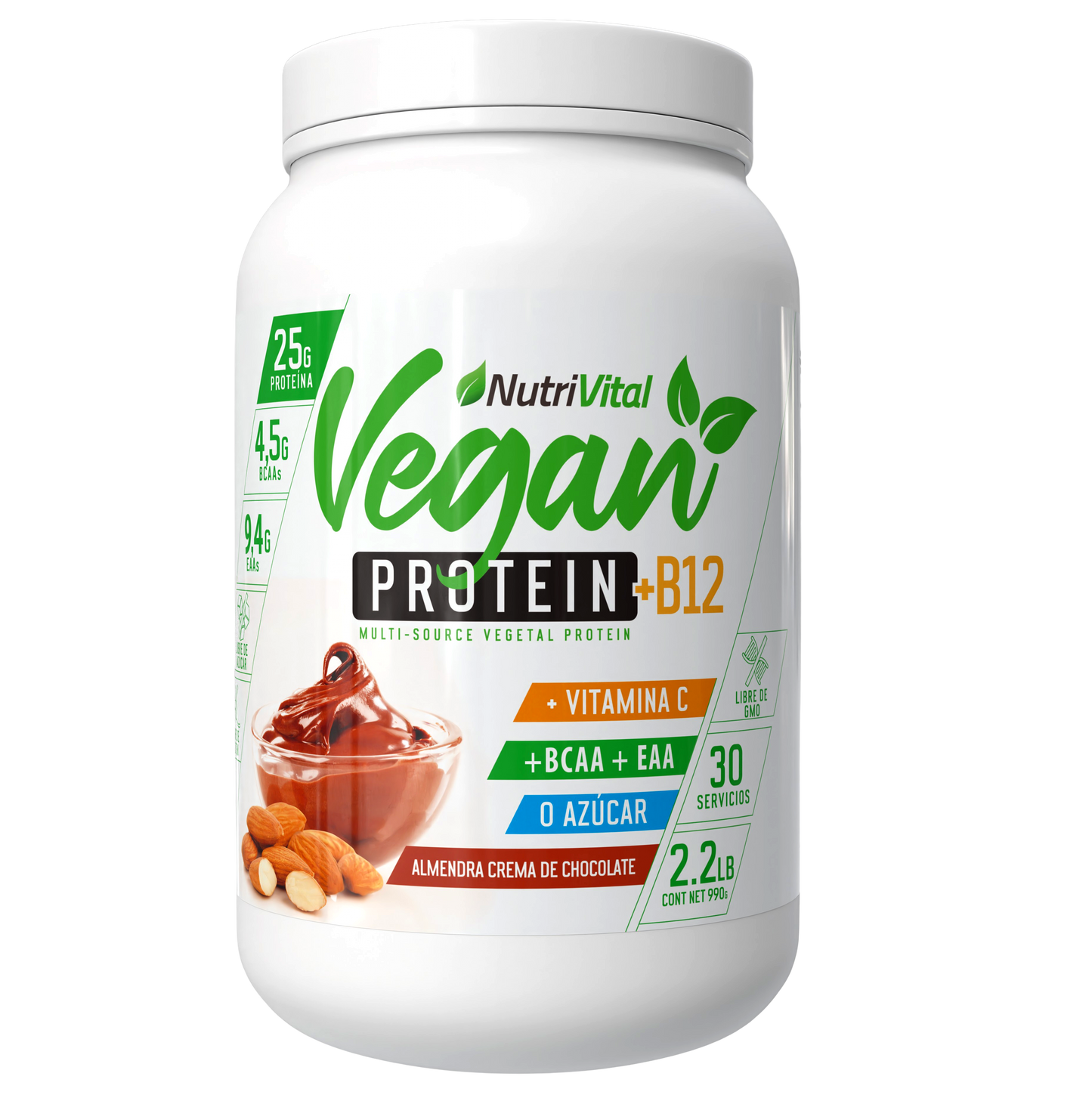 Vegan Protein + B12 2.2 Lbs 30 Serv Nutrivital