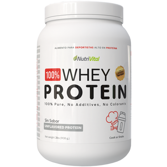 Chef Whey Protein de Nutrivital 2Lbs Sin Sabor para Cocinar con enzima Lactasa